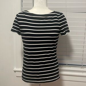 Kate Spade Brooke Street short sleeve stripe top 100% cotton